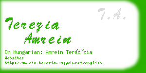 terezia amrein business card